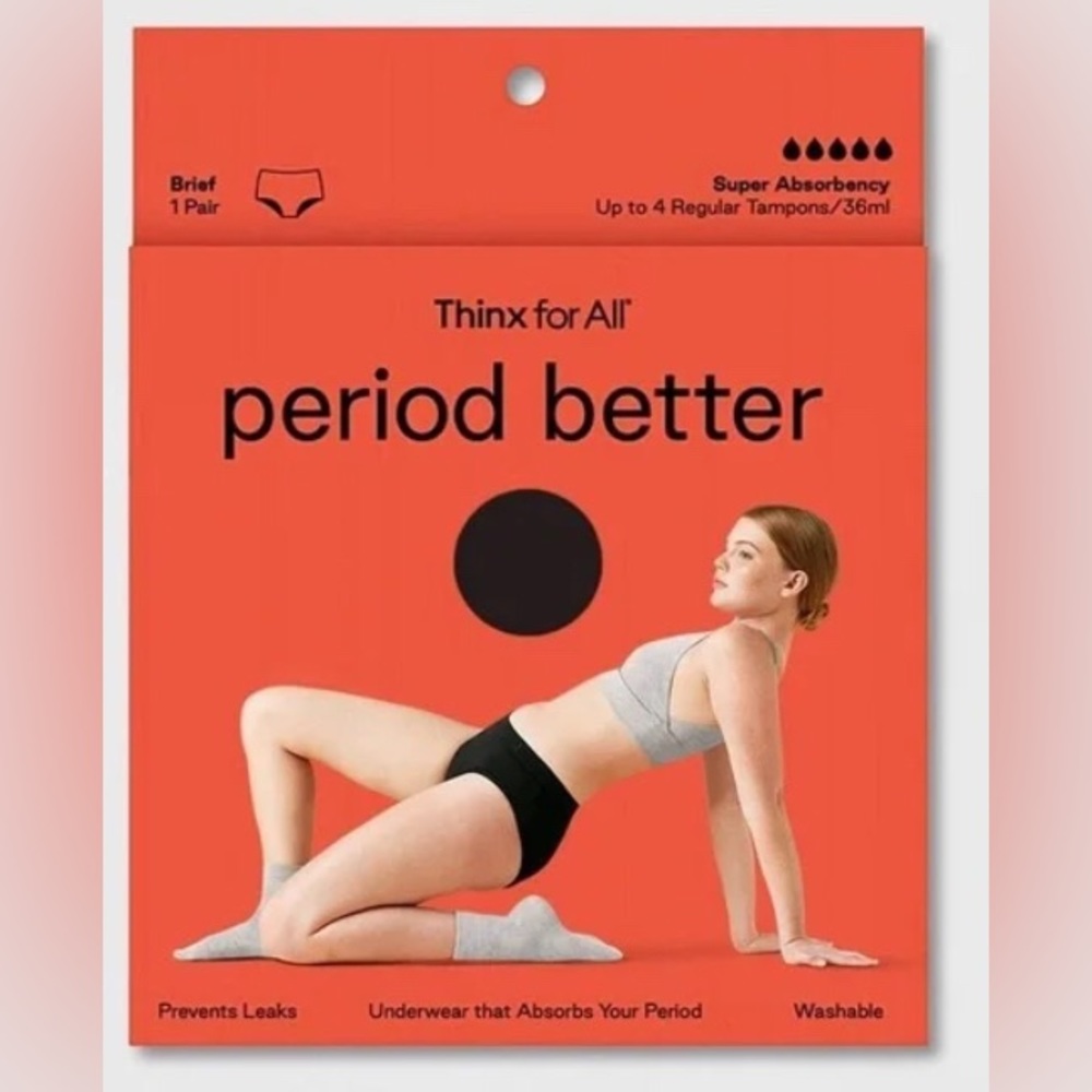 NEW✅ Thinx for All Period Better Brief Black XLarge Super absorbency - Picture 3 of 6